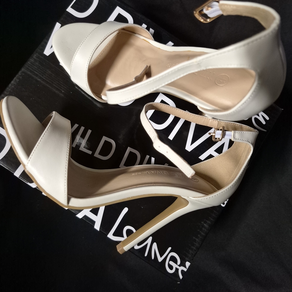 Wild Diva White Stiletto Heels